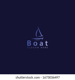 vector logo boat simple elegant design and modern logo brand concept make this design unique.