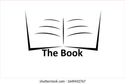 logotipo vectorial libro estilo minimalista negro