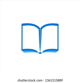 vector logo of book for school and education library