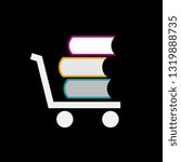 Vector logo bookstore, book on cart