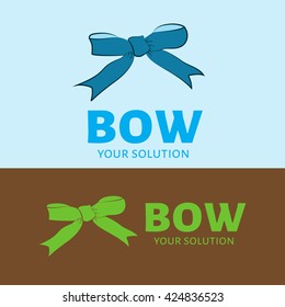 Vector logo bow. Brand logo in the form of a bow