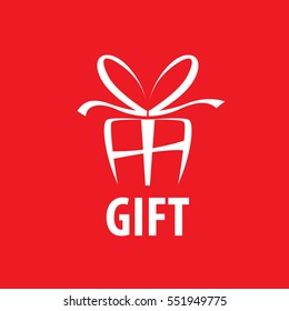 vector logo box with gifts