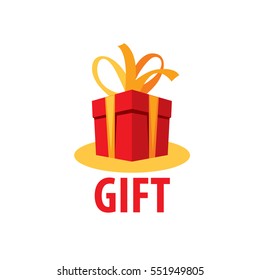 vector logo box with gifts