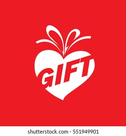 vector logo box with gifts