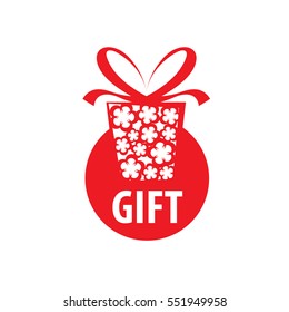 vector logo box with gifts