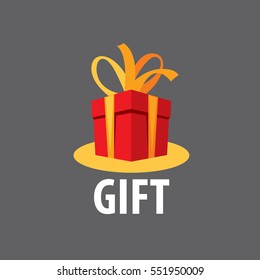 vector logo box with gifts