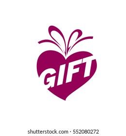 vector logo box with gifts