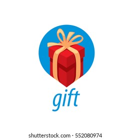 vector logo box with gifts