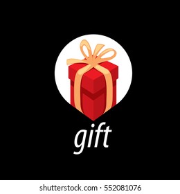 vector logo box with gifts