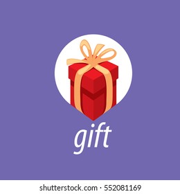 vector logo box with gifts