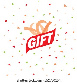 vector logo box with gifts