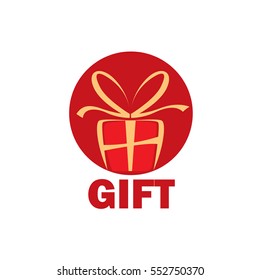 vector logo box with gifts