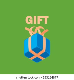 vector logo box with gifts