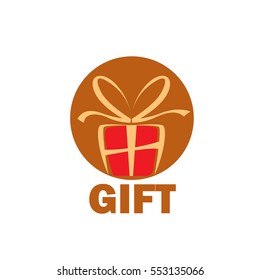 vector logo box with gifts