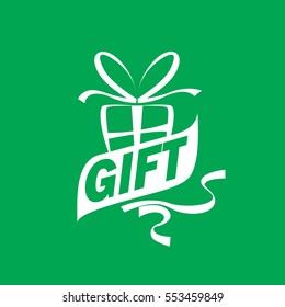 vector logo box with gifts