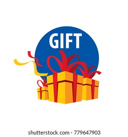 vector logo box with gifts