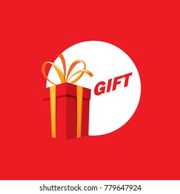 vector logo box with gifts