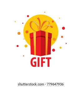 vector logo box with gifts