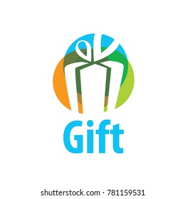 vector logo box with gifts