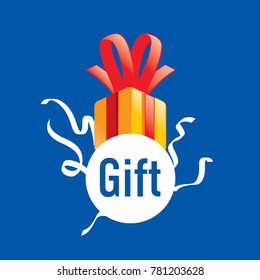 vector logo box with gifts
