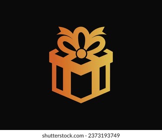 Vector Logo Box Gifts Stock Vector