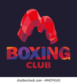 Vector logo Boxing Club Boxing championship belt, Boxing Gloves