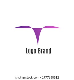 Vector logo brand design, minimalist logo design isolated on white background. 