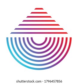 Vector logo brand home monogram circle