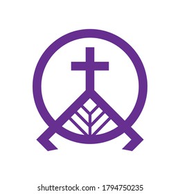 Vector logo brand home in purple circle