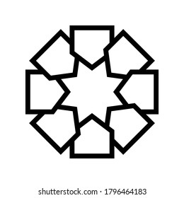 Vector logo brand square home and stars