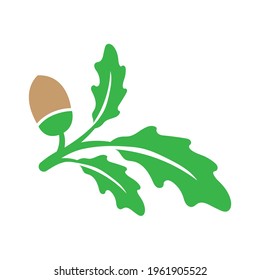 vector logo brand two oak leaf