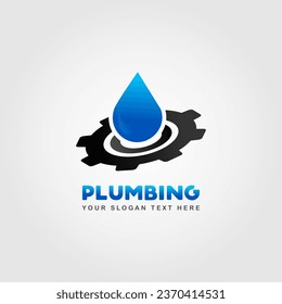 vector logo for brands or plumbing services, or water and oil technicians