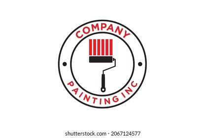 Vececececececececececemo Die Malerservice-Service-Haus Immobilien schwarz rotes Logo schlicht minimalistisches Design