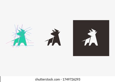 toro de logotipo vectorial o bisonda

