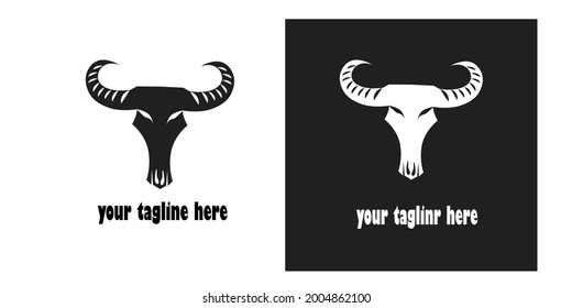 Vector logo of bull Head for company and comunity