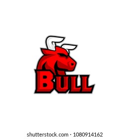 Vector Logo Bull Head Template Stock Vector (Royalty Free) 1080914162 ...