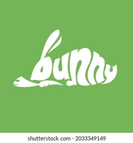 Vector logo of bunny word.