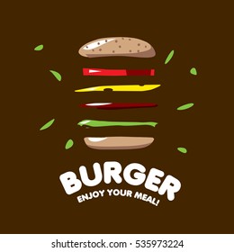 vector logo burger