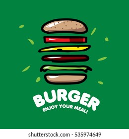 vector logo burger