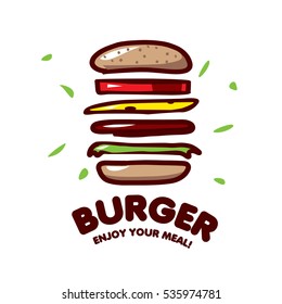 vector logo burger