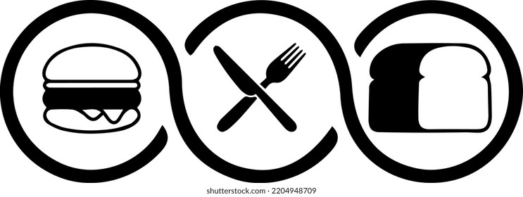 Vector Logo For Burger And Buns