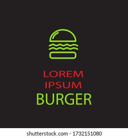 vector logo burger for store or company logos