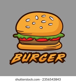 Vector logo for burgers food restaurant.