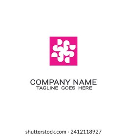vector logo business templet irregular mosaic circle design.