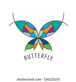 vector logo butterfly