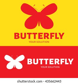 Vector logo butterfly. Brand logo in the shape of a butterfly.