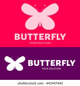 Vector logo butterfly. Brand logo in the shape of a butterfly.