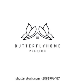 Design-Vorlage für Vektorgrafik-Logo-Schmetterling-Startseite 
