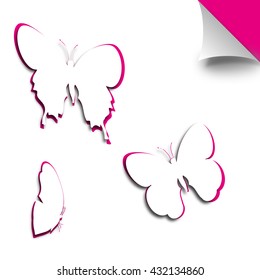 Vector logo butterfly on a white background