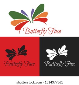 Vector Logo butterfly silhouette use many color With different Background .Graphic icon symbol for beauty Salon and spa business. 